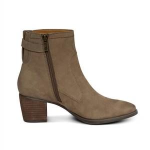 NEW AETREX women's rubi buckle boot in taupe